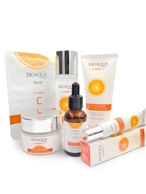 🌟 Kit Bioaqua Vitamina C – Piel Radiante y Joven en 5 Pasos